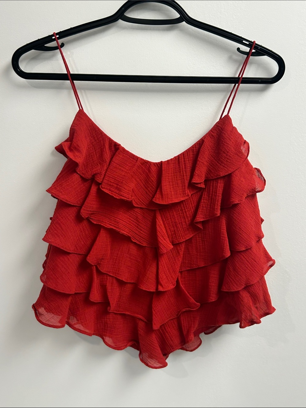 Ralph Lauren Red Layered Ruffle Tank - Picture 2 of 4